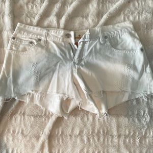 White younique denim shorts